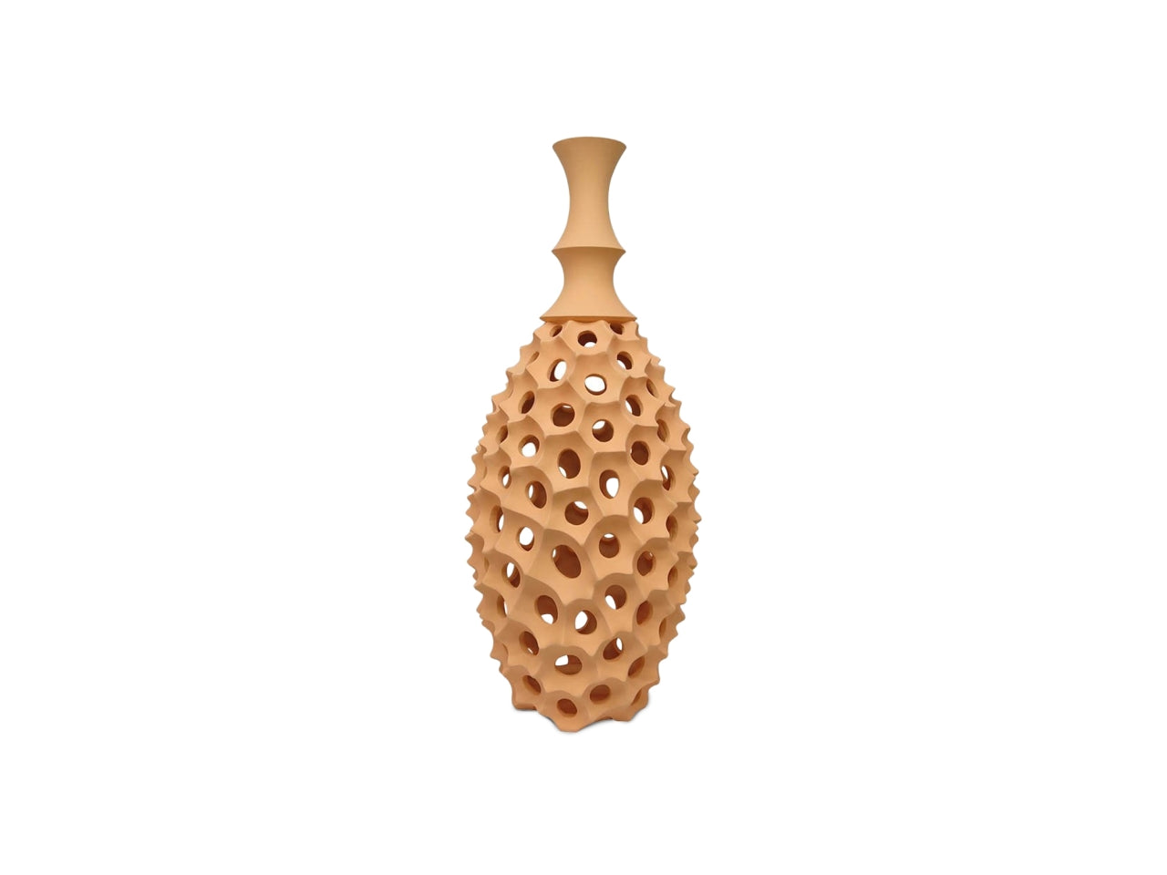 Vaso traforato slim 16x38cm  arancio