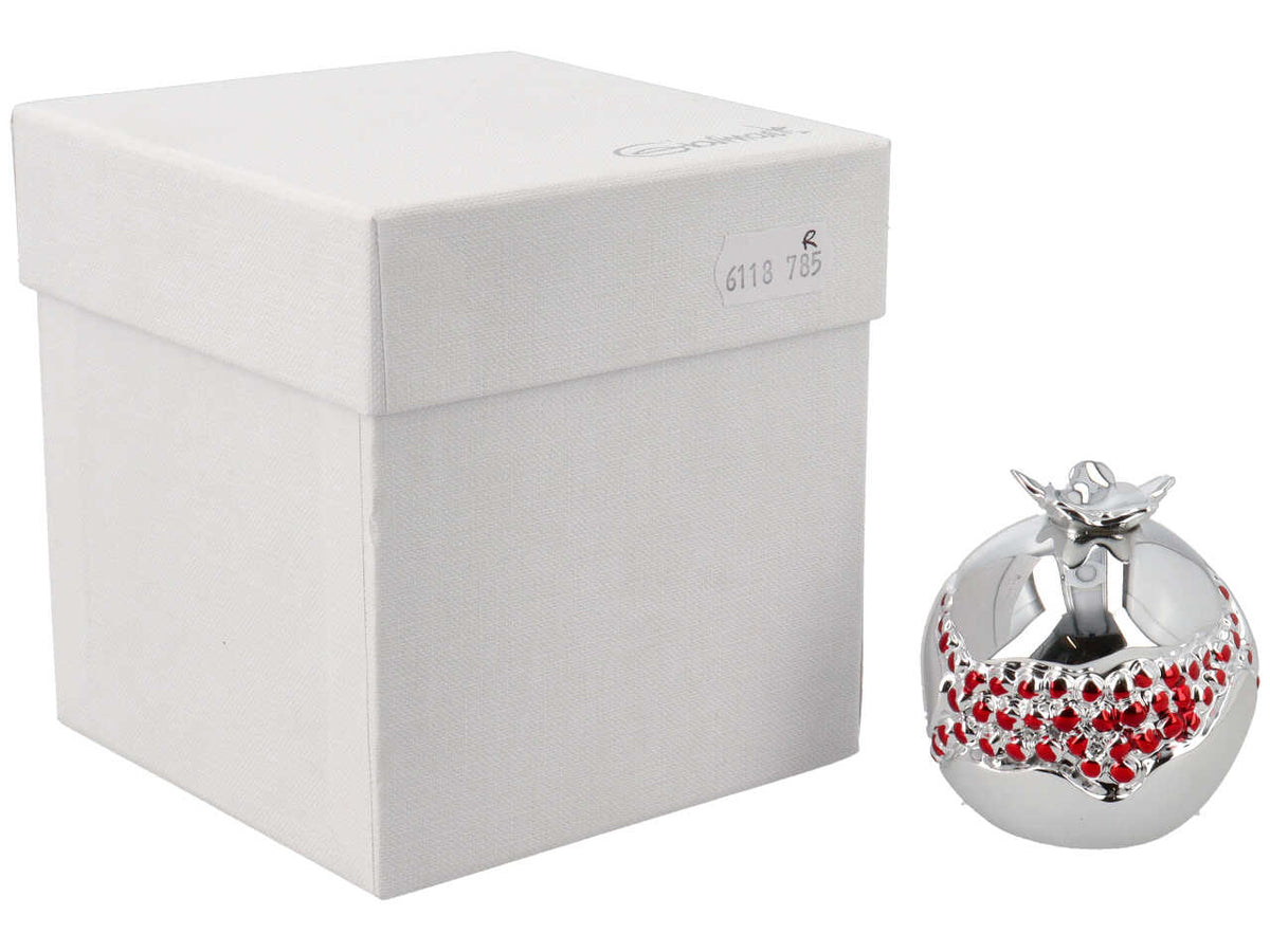 Melograno h.6cm argento/rosso