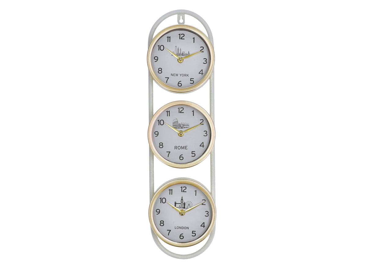 Orologi in metallo 9,5x4xh.51cm la confezione e' composta da 3 orologi