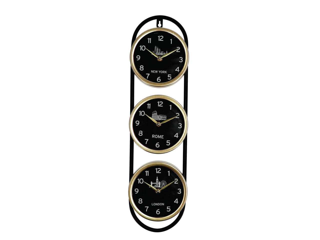 Orologi in metallo 9,5x4xh.51cm la confezione e' composta da 3 orologi