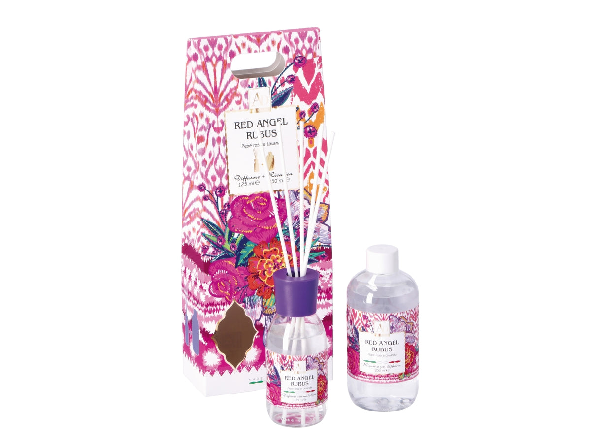 Diffusore  di essenze 125ml e ricarica 250ml fraganza red angel