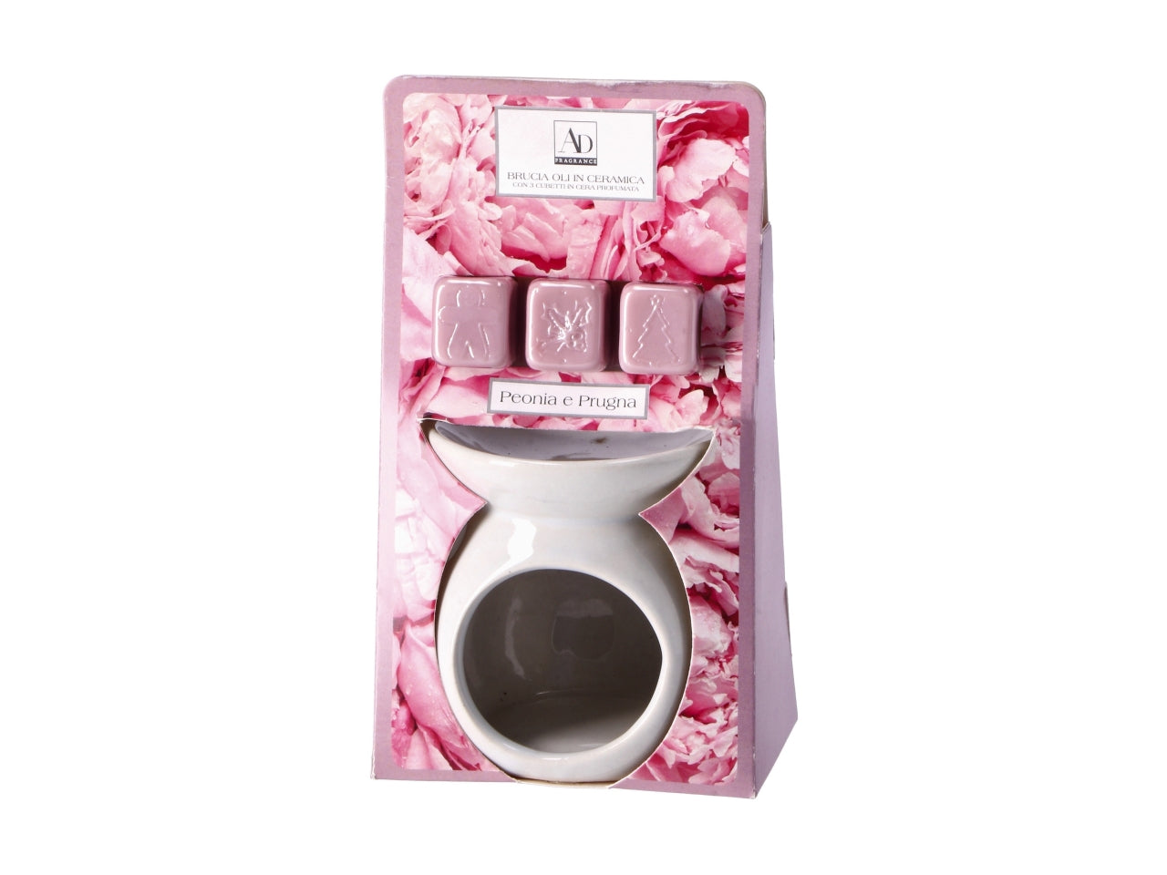Brucia oli in ceramica con cubetti profumatori d9x10cm in 4 fraganze assortite