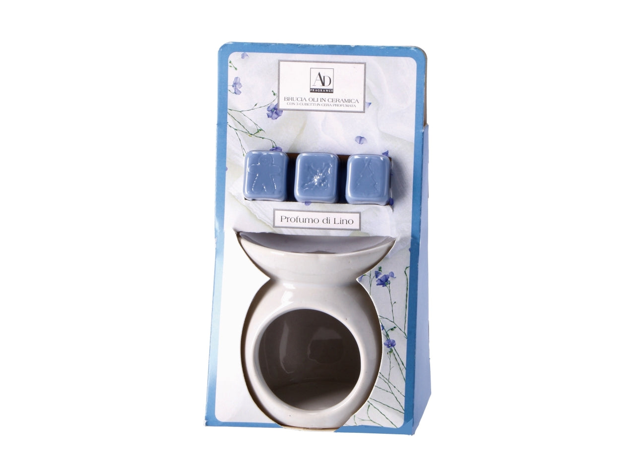 Brucia oli in ceramica con cubetti profumatori d9x10cm in 4 fraganze assortite