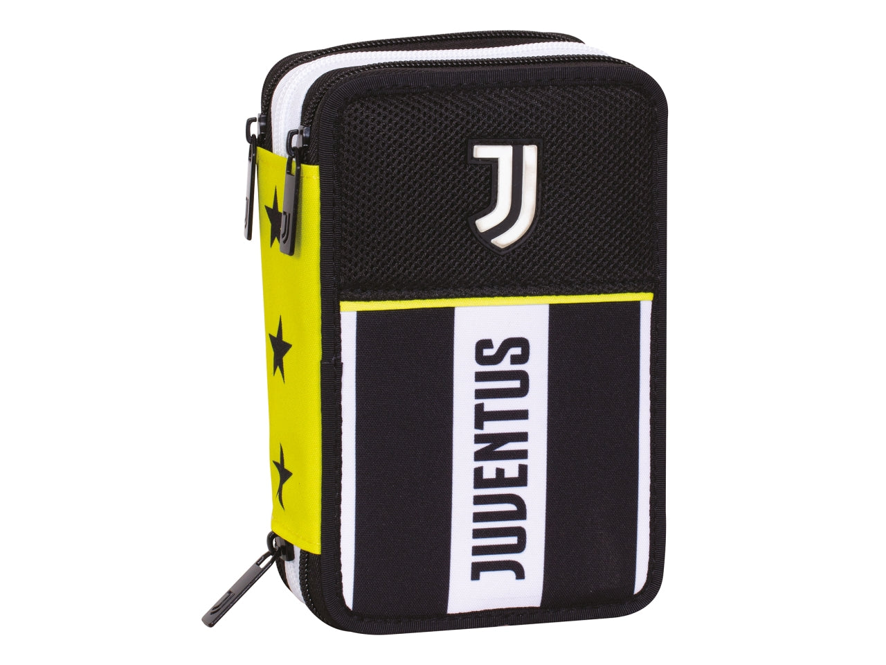 Astuccio 3 scomparti juventus con 45 pezzi 12,5x20x7cm
