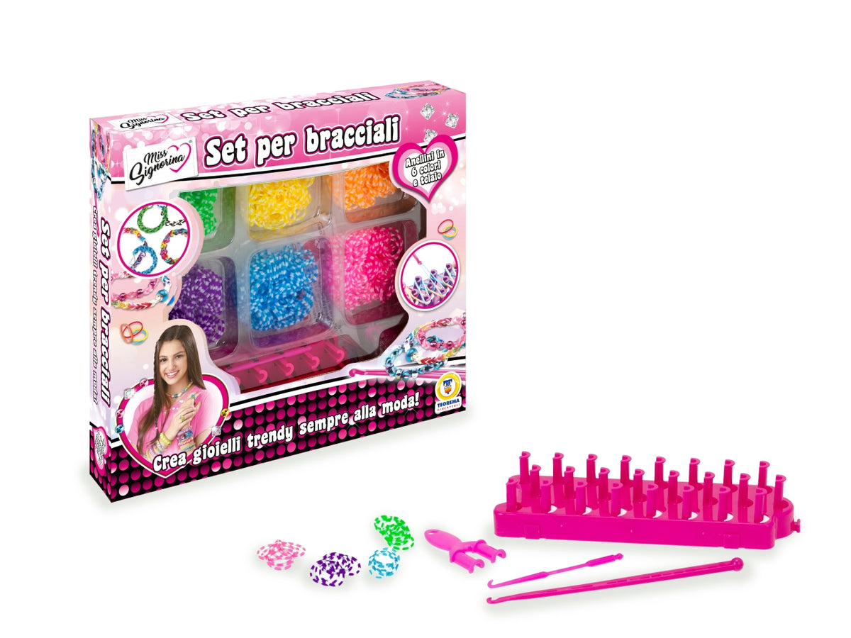 Miss signorina - set bracciali diy in 6 colori