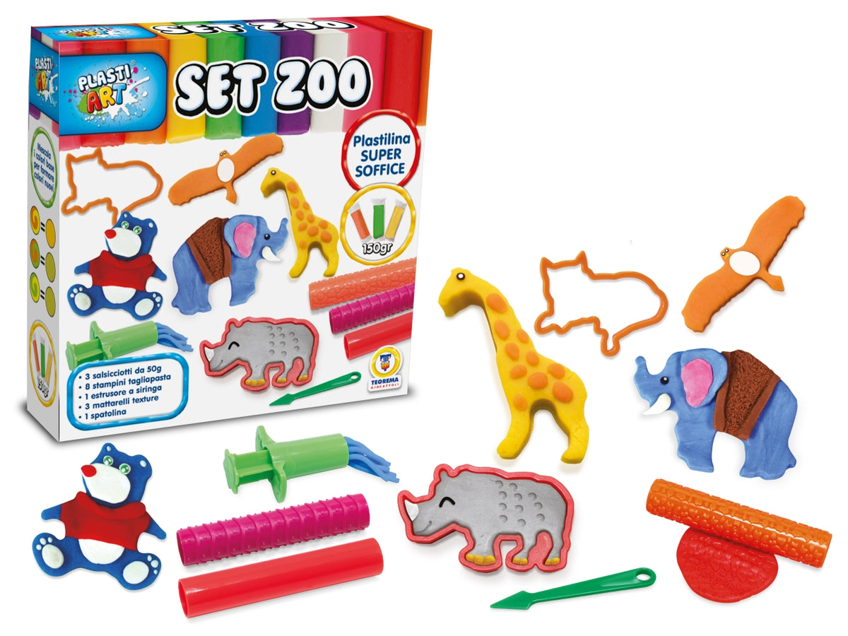 Plastiart - set zoo 3x50gr salsicciotti