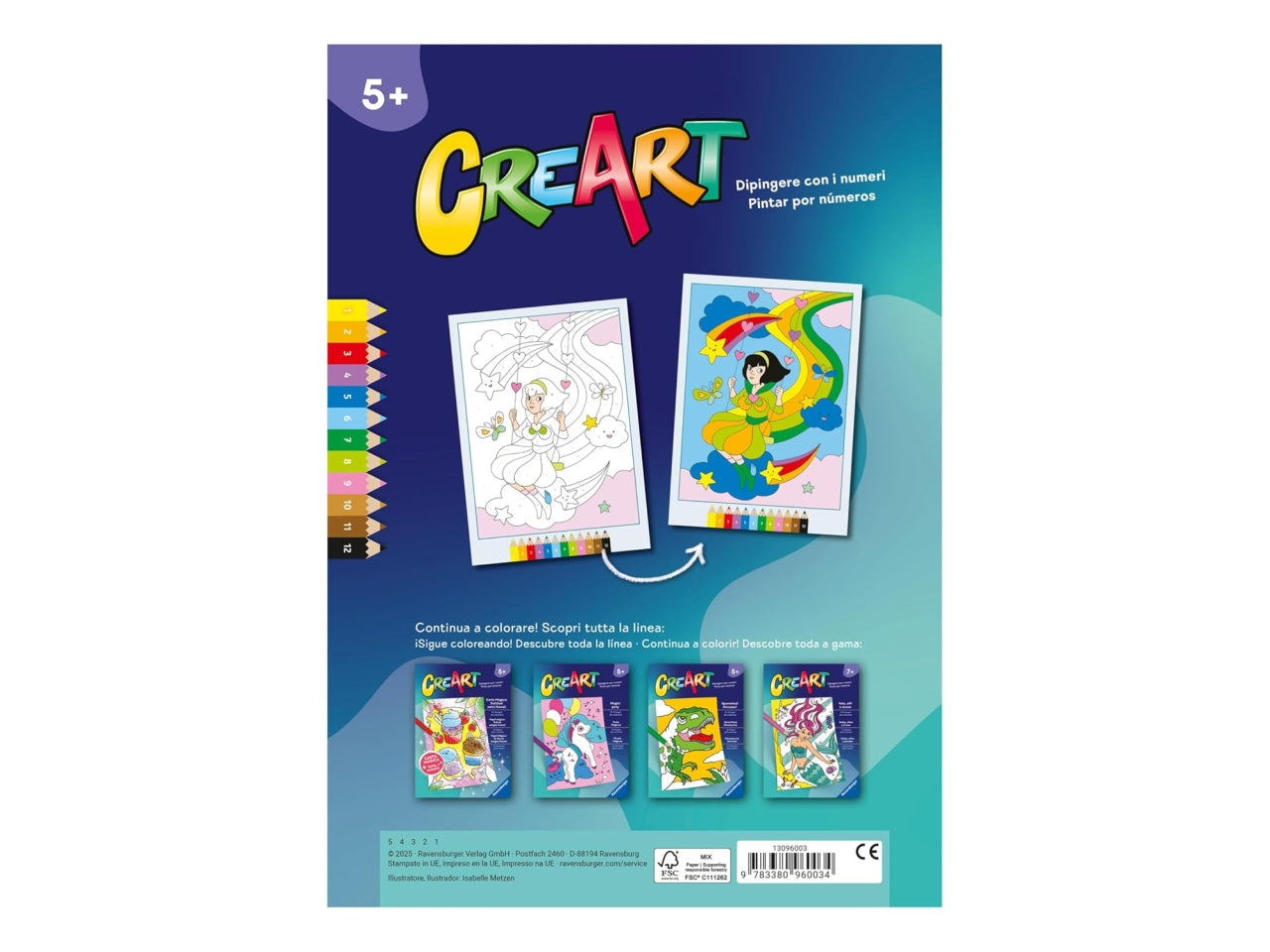 Creart album da colorare 5+ - la fantastica terra arcobaleno