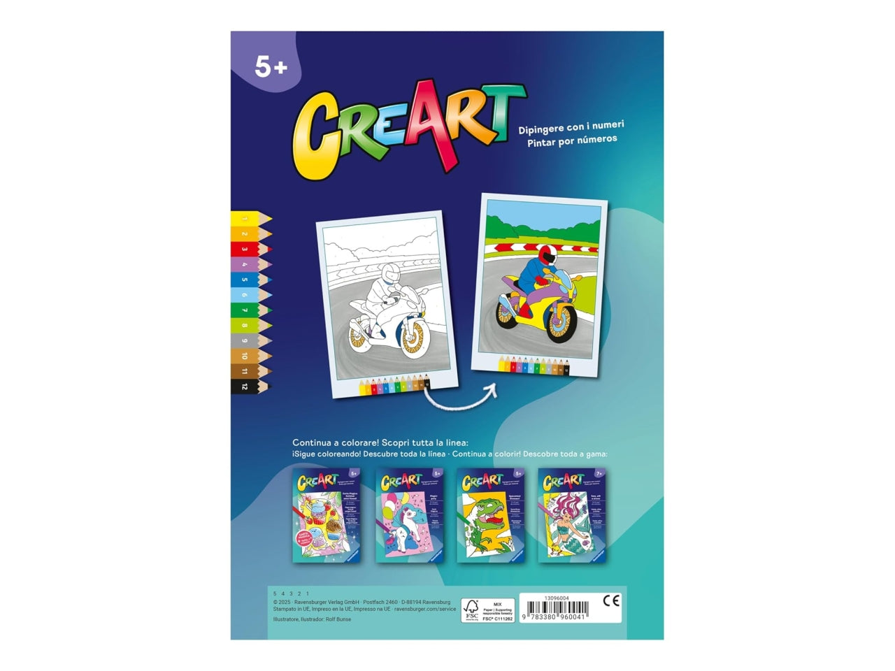 Creart album da colorare 5+ - ruggenti veicoli
