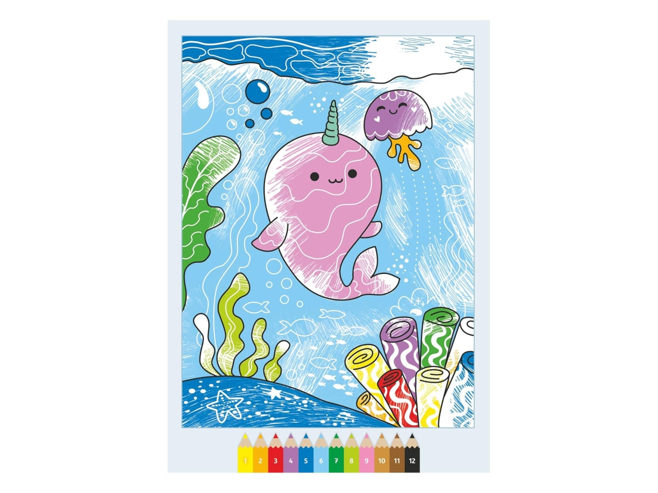 Creart album da colorare 5+ - carta magica: deliziosi amici kawaii