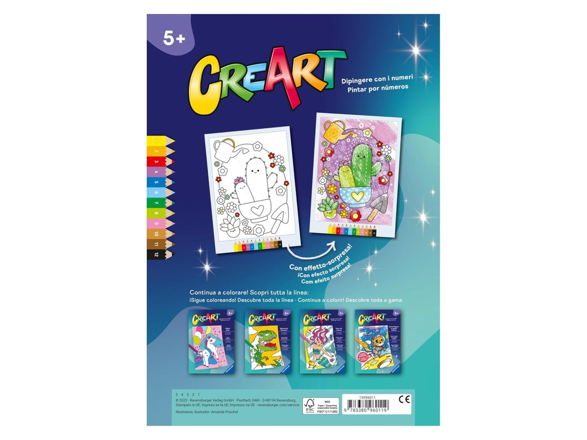 Creart album da colorare 5+ - carta magica: deliziosi amici kawaii