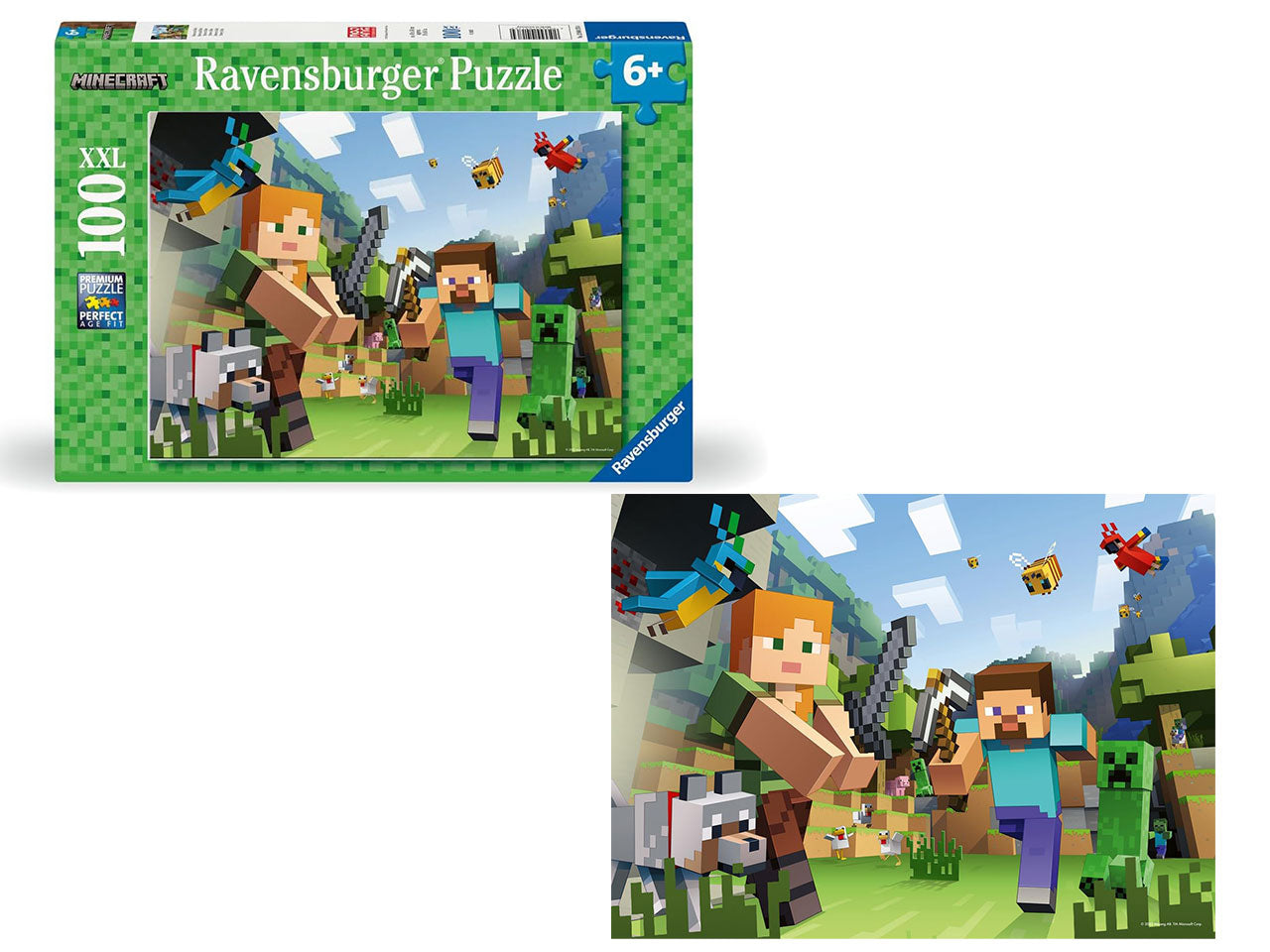 Puzzle 100 pezzi xxl minecraft
