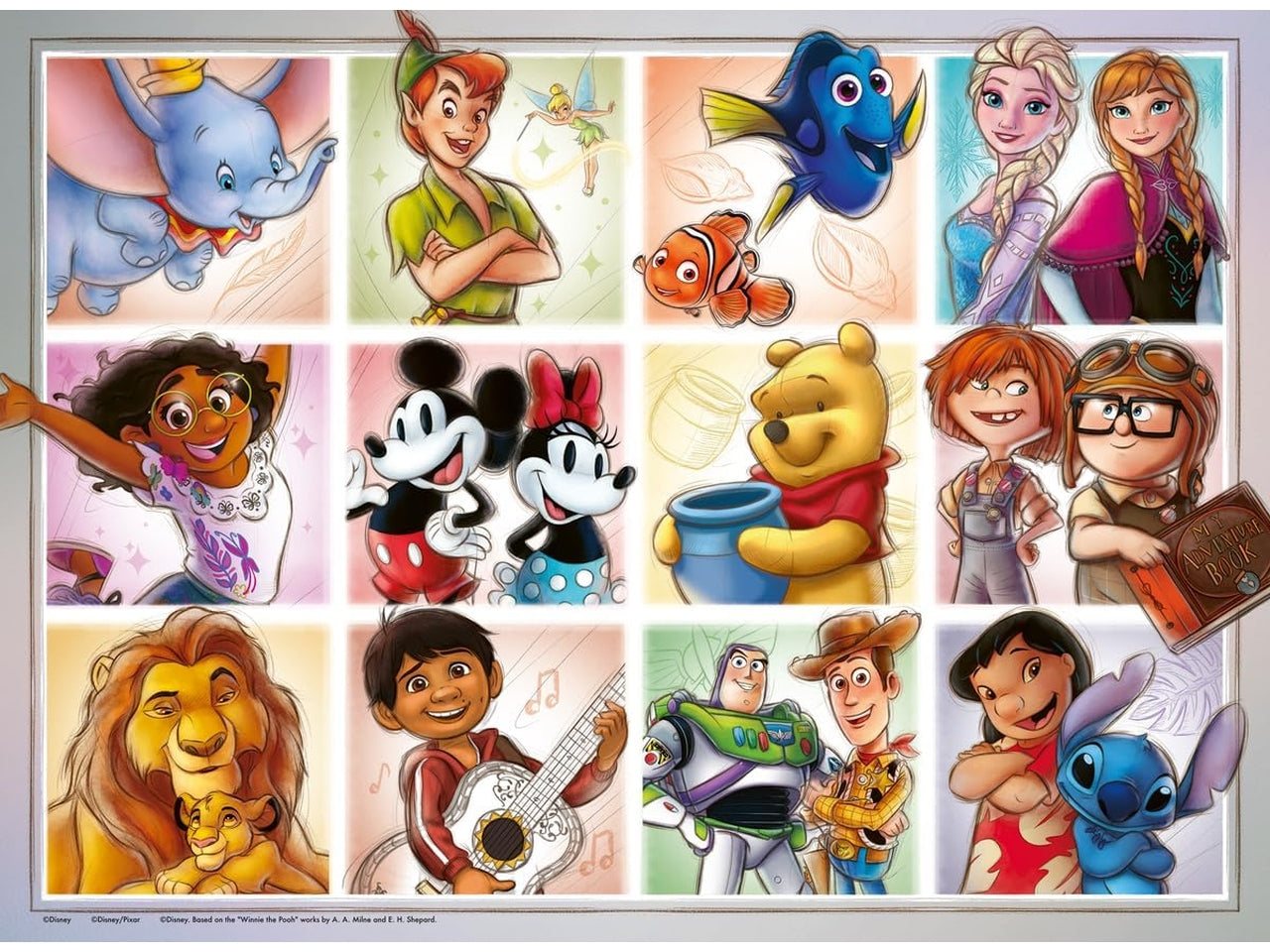 Puzzle 100 pezzi xxl disney multicharacter