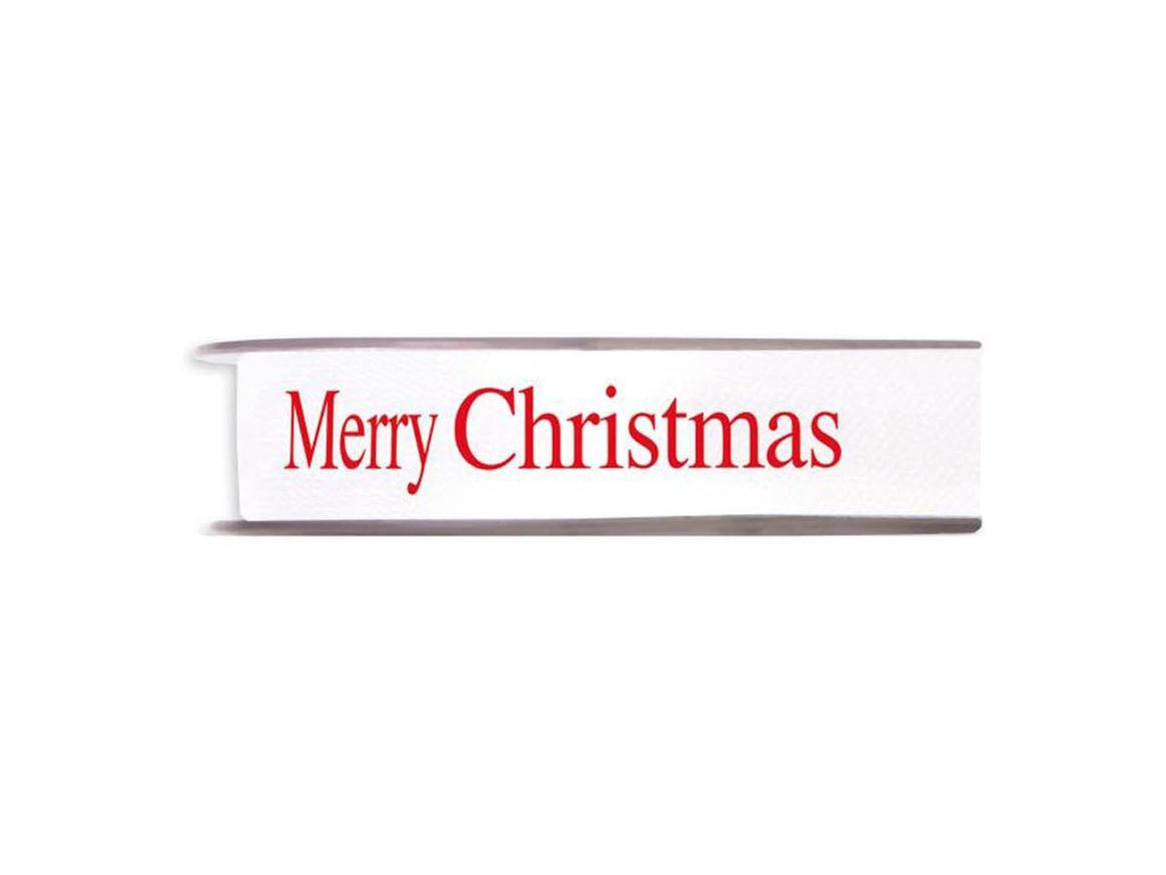 Nastro merry christmas 2,5cmx45mt bianco