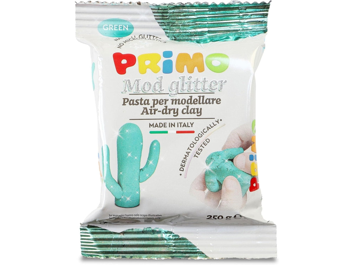 Primo mod glitter pasta da modellare 250g verde