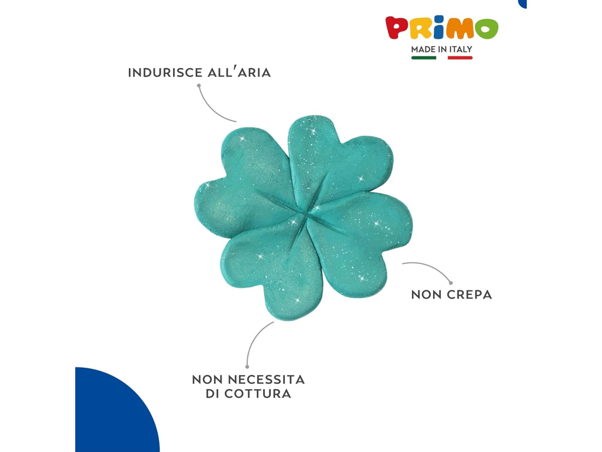Primo mod glitter pasta da modellare 250g verde