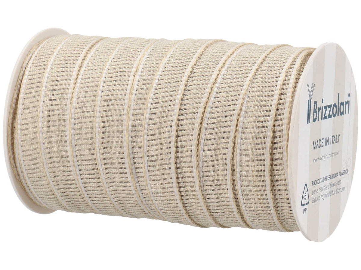 Nastro in tessuto 258 1cmx25mt di colore tortora