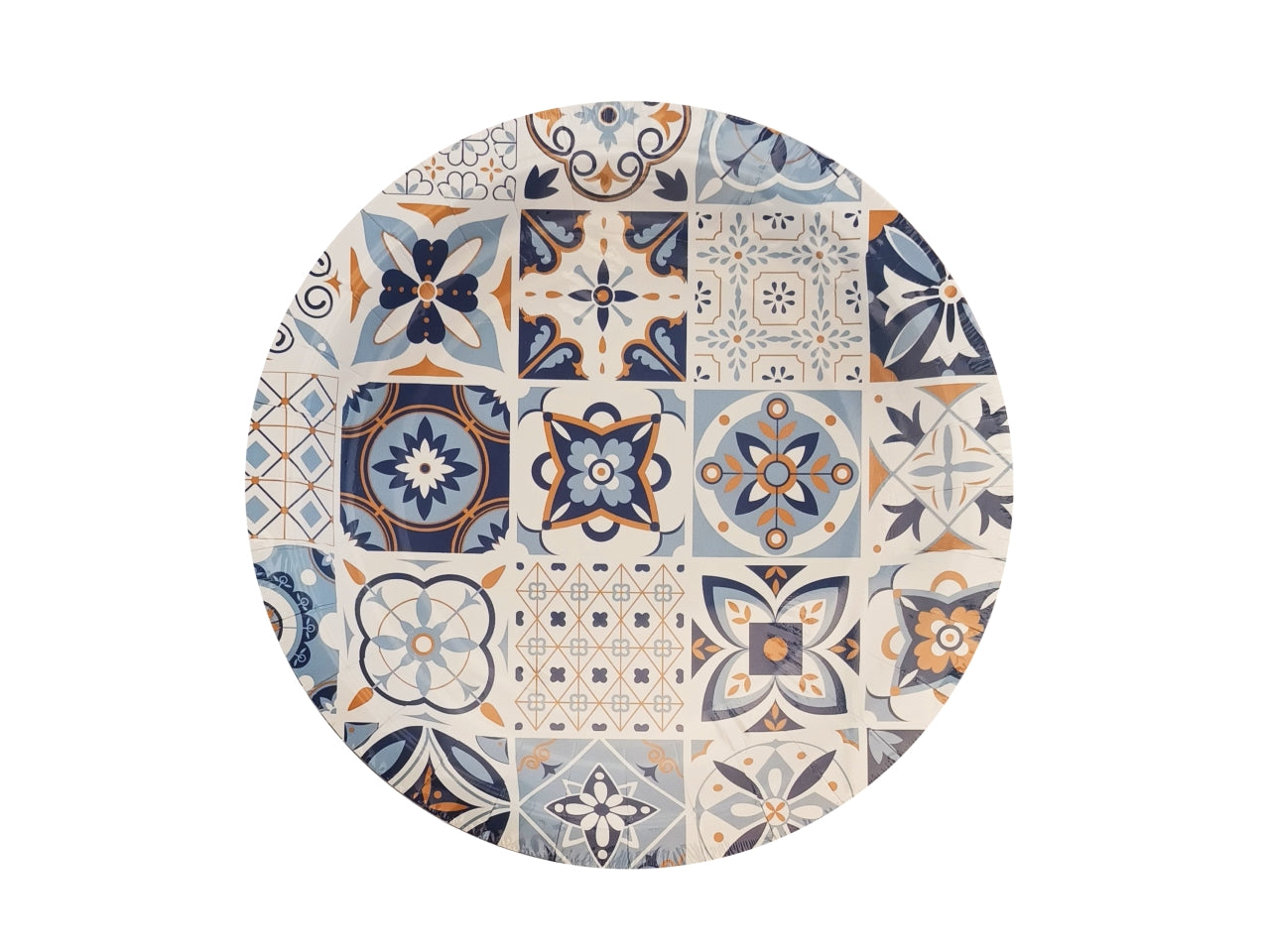 Piatti dessert in carta confezione 10 pezzi fantasia maiolica