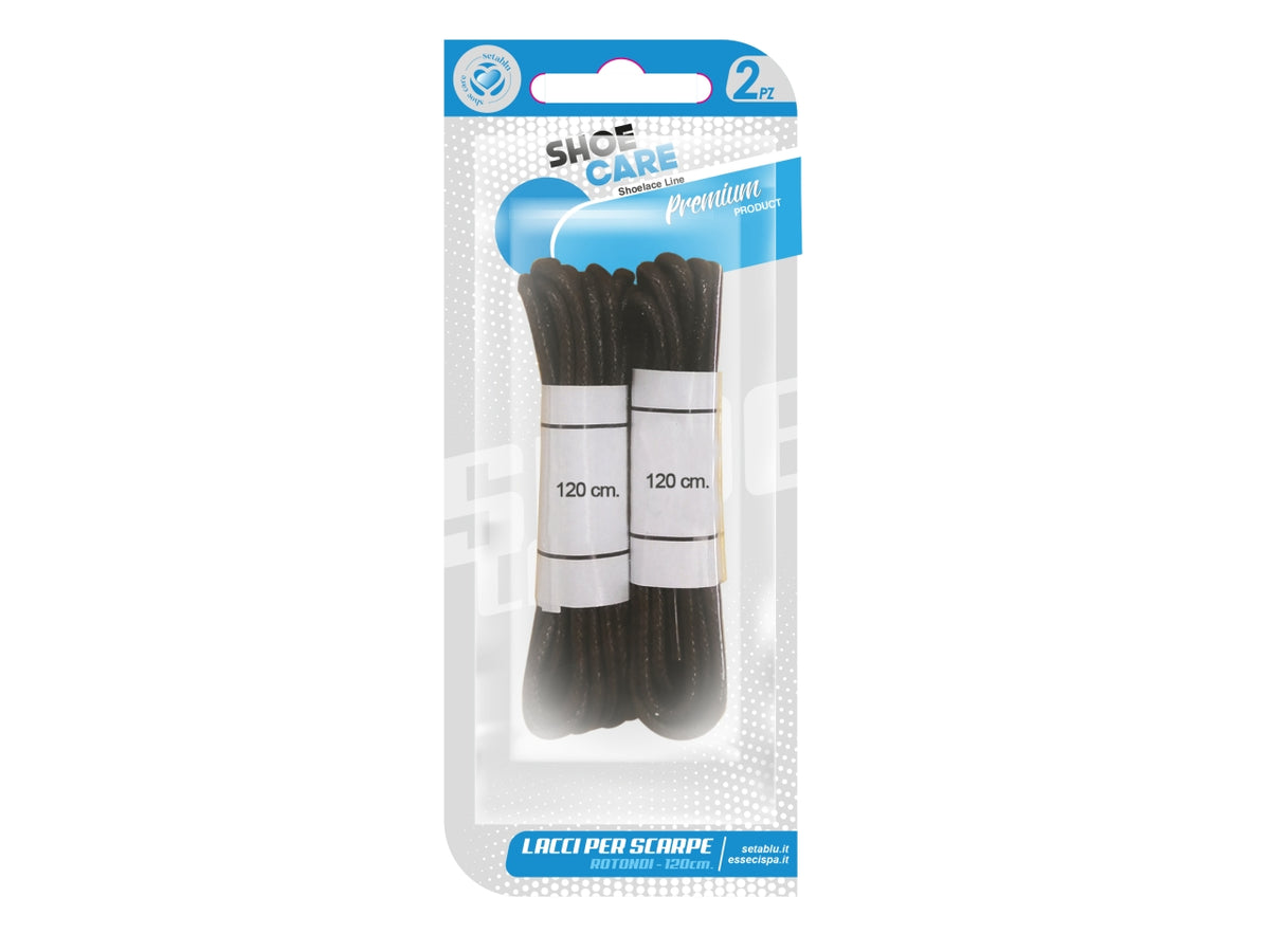 Lacci scarpe rotondi 120cm nero