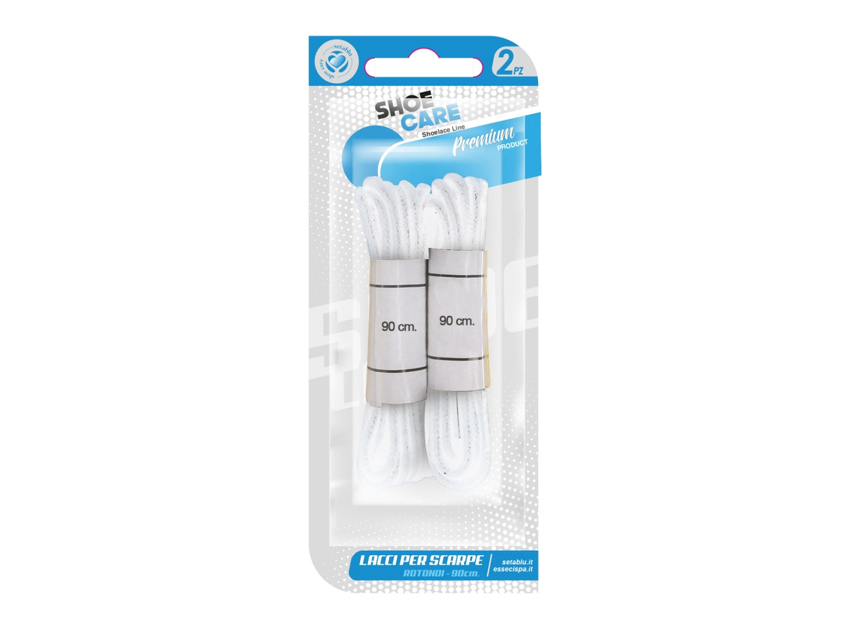 Lacci scarpe rotondi 90cm bianco