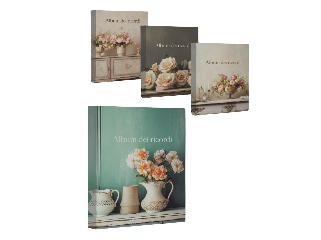 Portafoto album 13x18cm - 160 fantasia fiori - 4 assortimenti