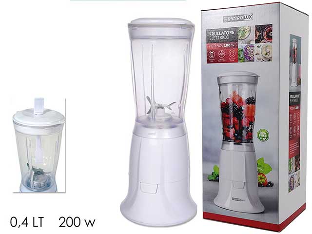 Frullatore da 0,4lt di colore bianco 200w