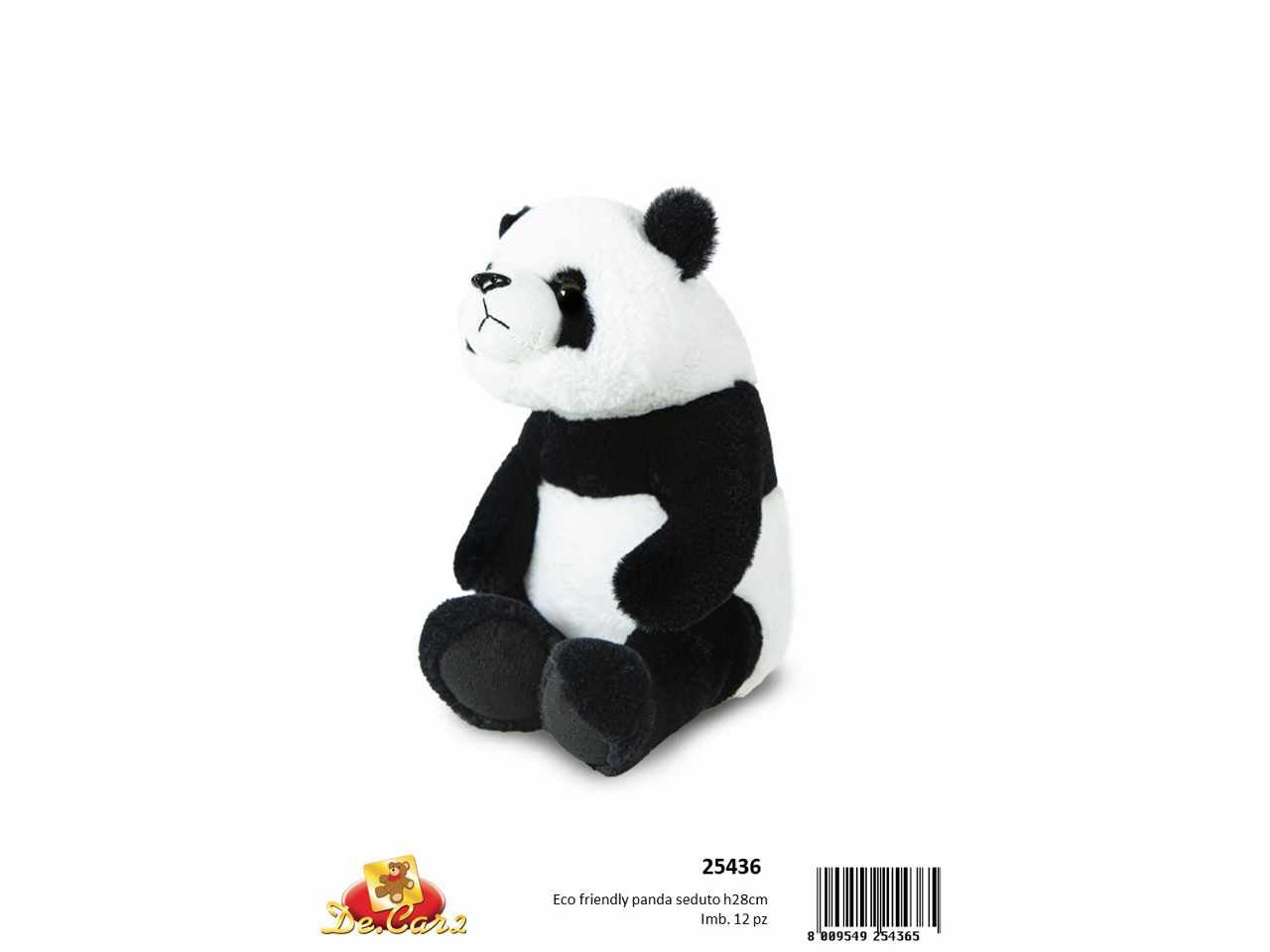 Peluche panda seduto h28cm 25436