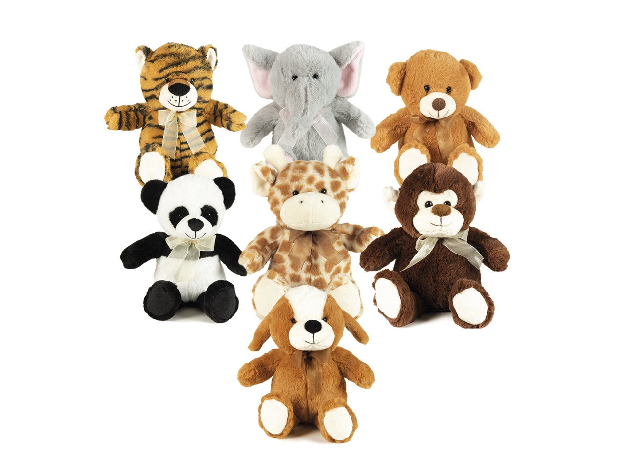 Peluche animali l30cm gambe floppy in 8 assortimenti