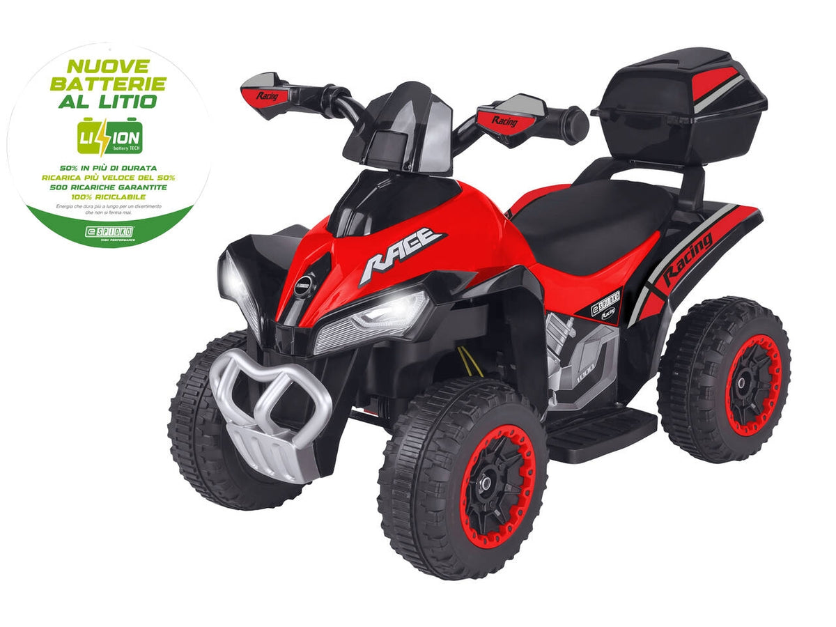E-spidko quad bt li-ion 8.4v di colore rosso