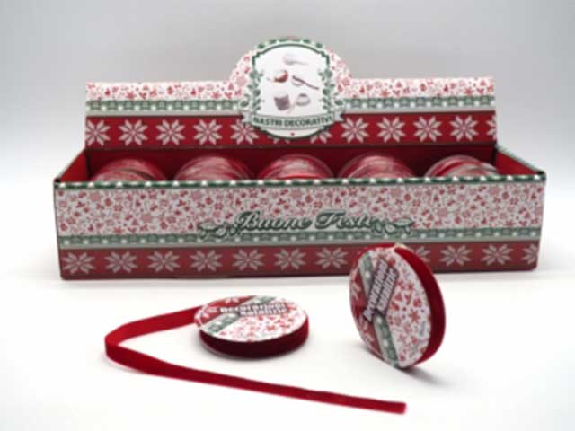 Nastro velluto 270cm rosso