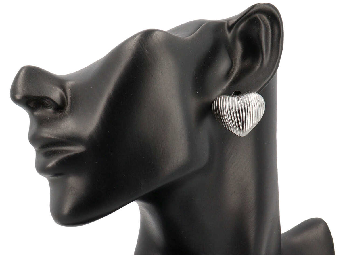 ORECCHINI CUORE 3D INTERNO VUOTO 25MM