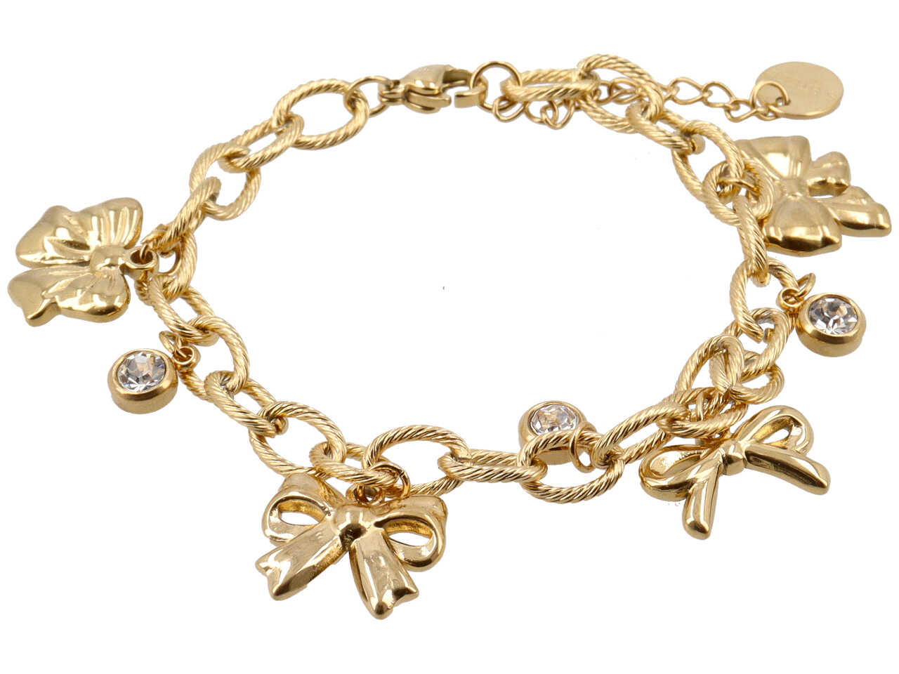 BRACCIALE CHARME FIOCCHETTI E PUNTO LUCE ORO