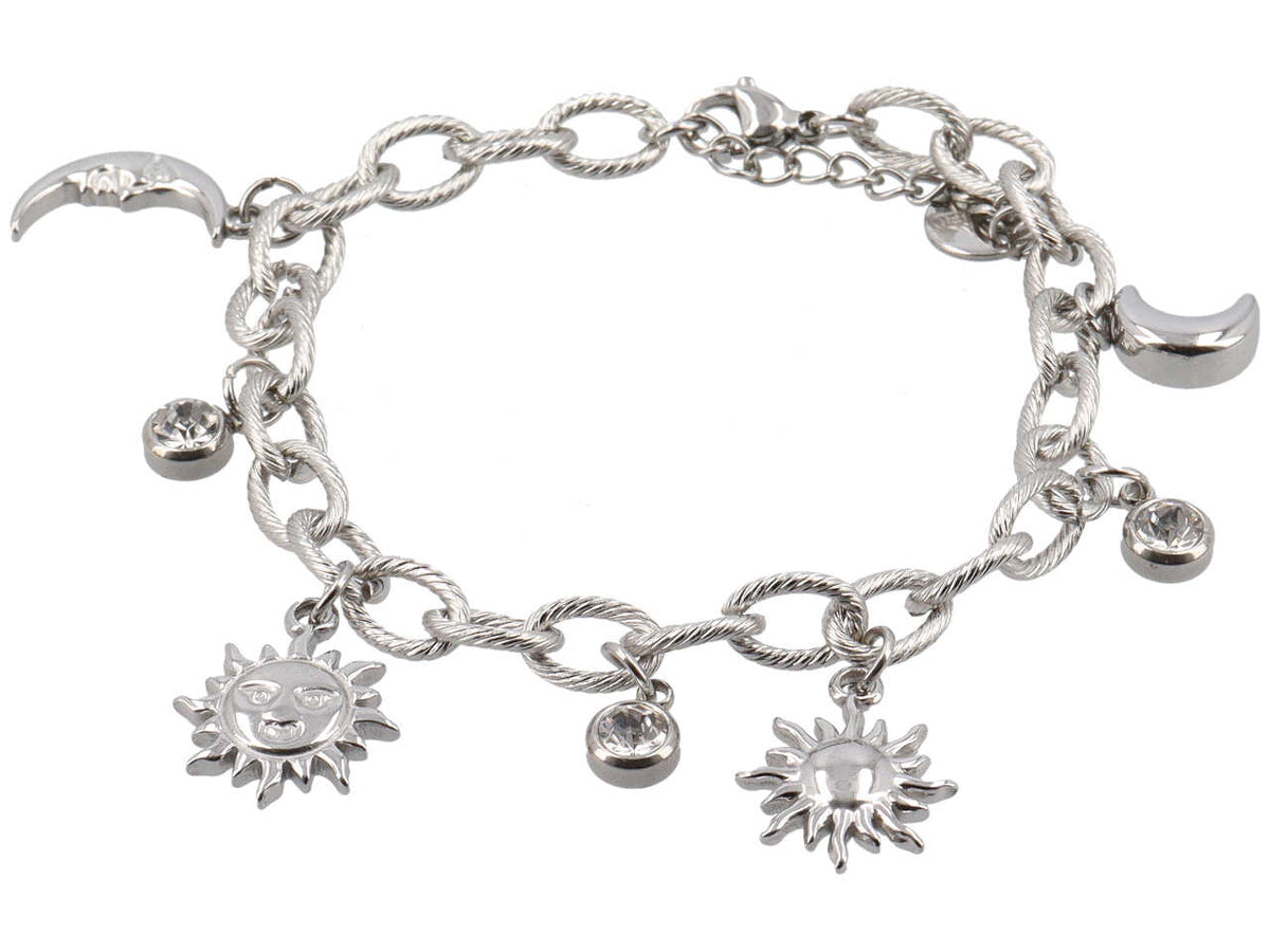 Bracciale charme lune soli e punti luce