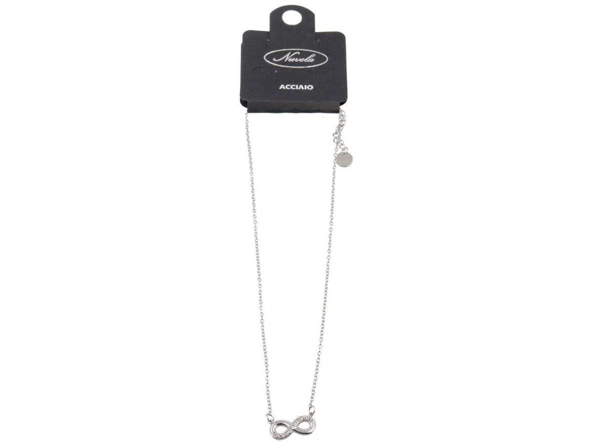 Collana infinito meta' crystal