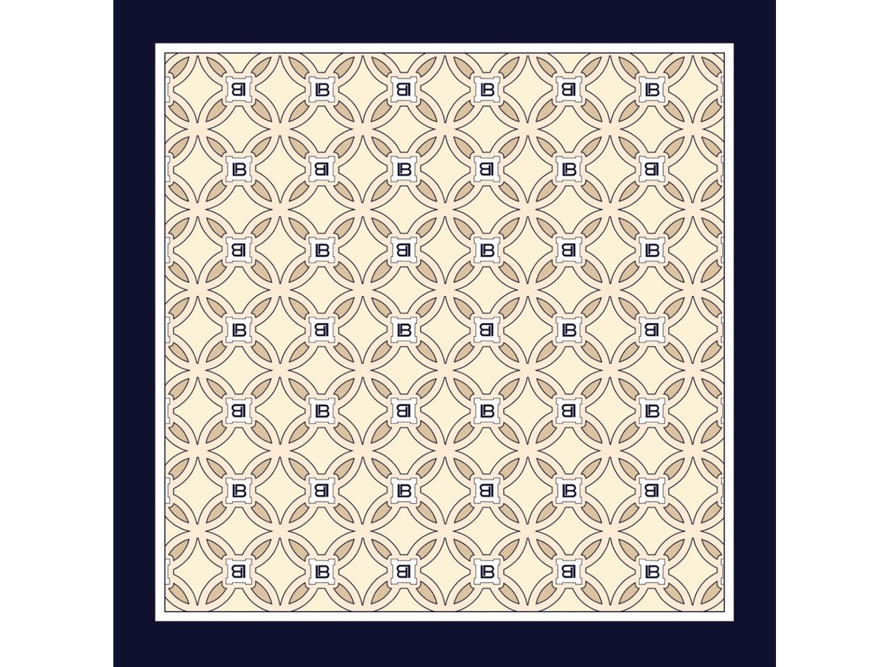 FOULARD ROSONE NAVY 90X90CM