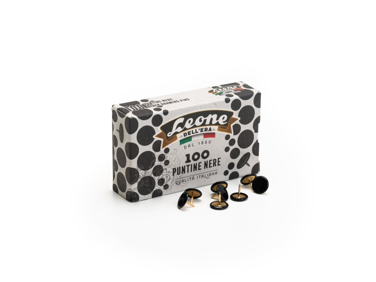 PUNTINE LEONE IN SCATOLA DA 100 PEZZI NERO PPC100 6