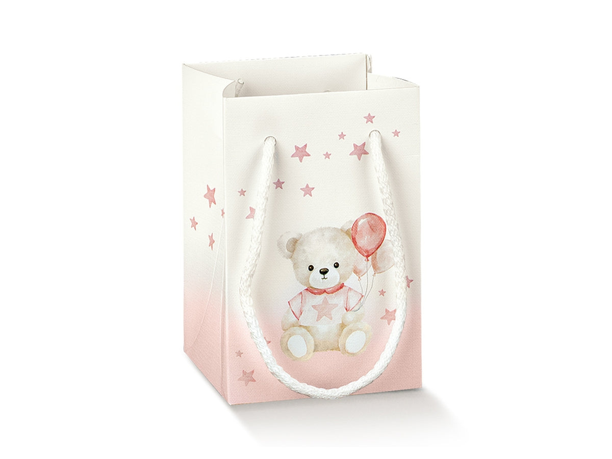 Shopperbox orsetto 9x9x14cm rosa