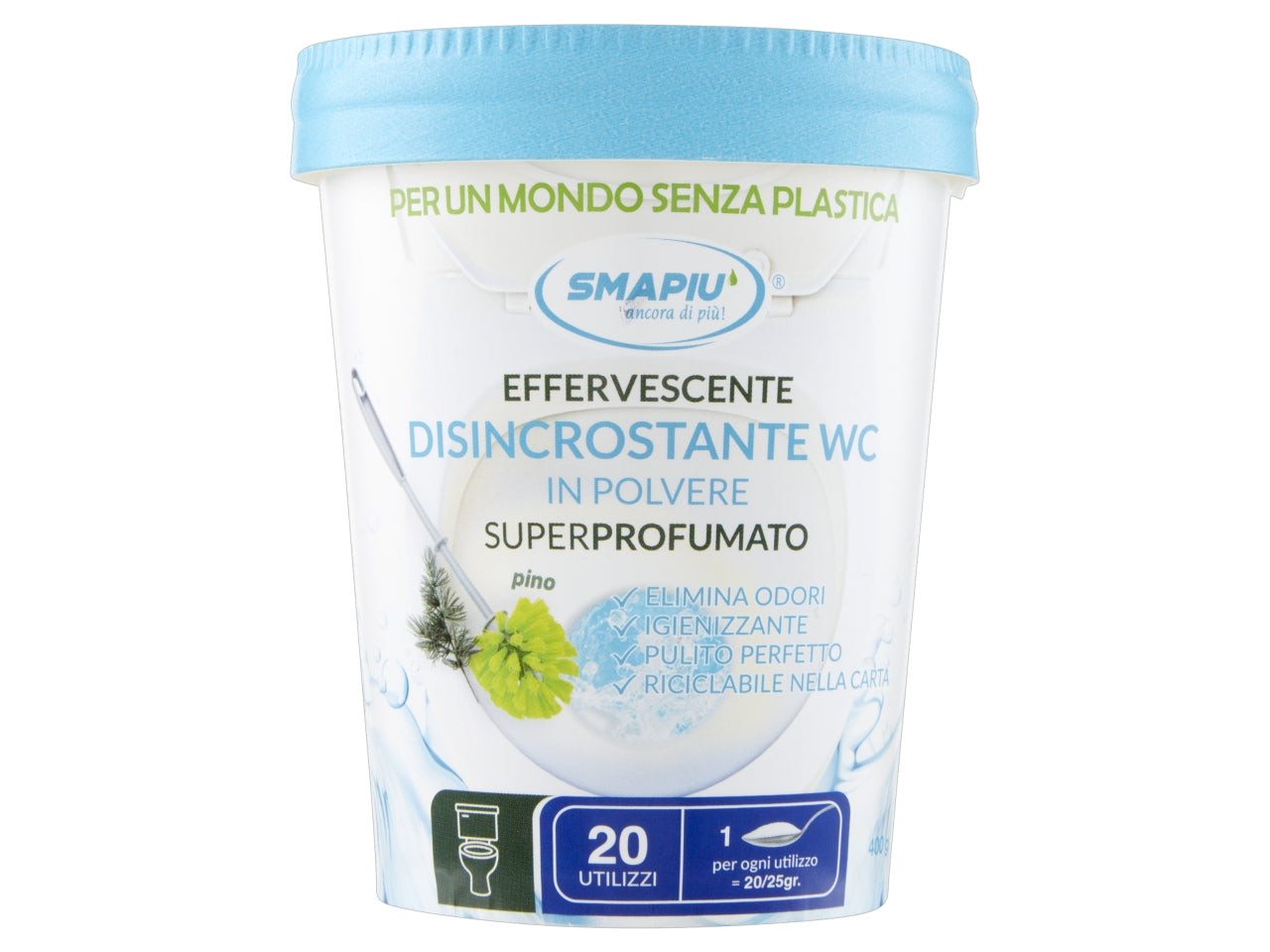 SMAPIU' DISINCROSTANTE WC IN POLVERE BARATTOLO DA 400GR $