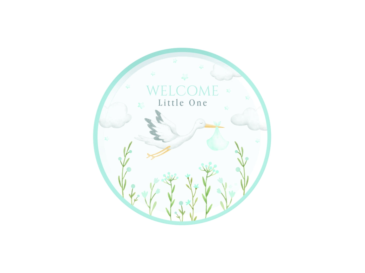 PIATTI WELCOME LITTLE ONE BLUE 18CM CONFEZIONE 6PZ