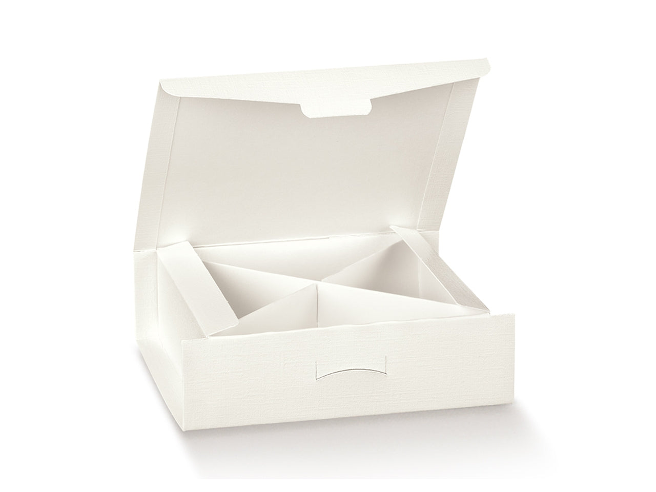 Scatola fibra bianca gift 12x12x4cm