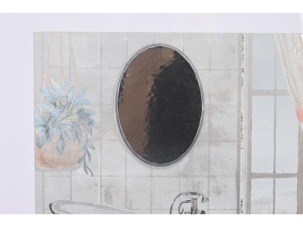 Quadro tela 42x2x42cm soggetto bagno in 2 modelli assortiti