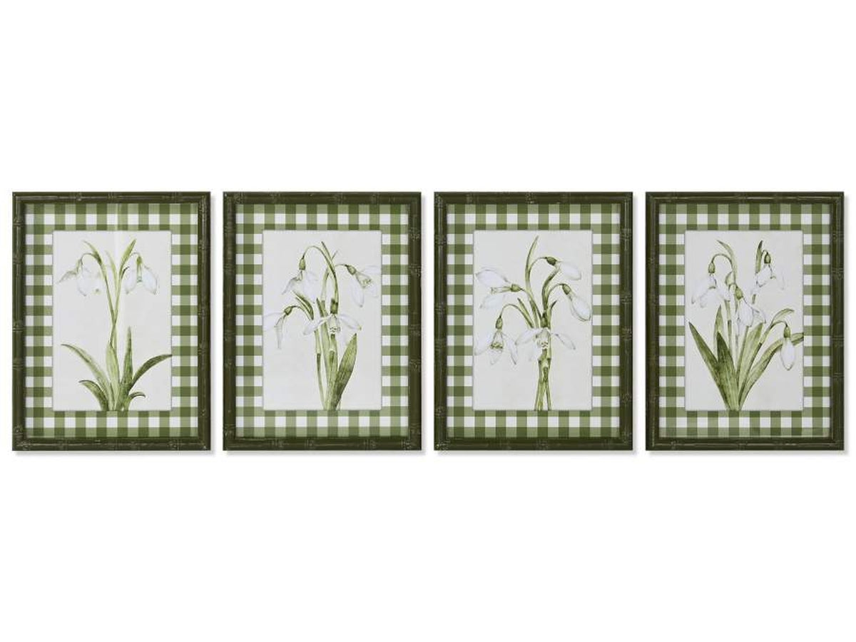 Quadro cristallo abete 30x2,5x40cm soggetto botanico in 4 modelli assortiti