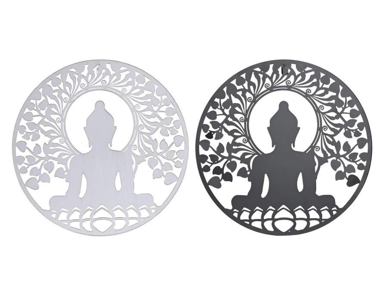 Decorazioni per le pareti metallo 40x1x40cm  soggetto budda in 2 assortimenti