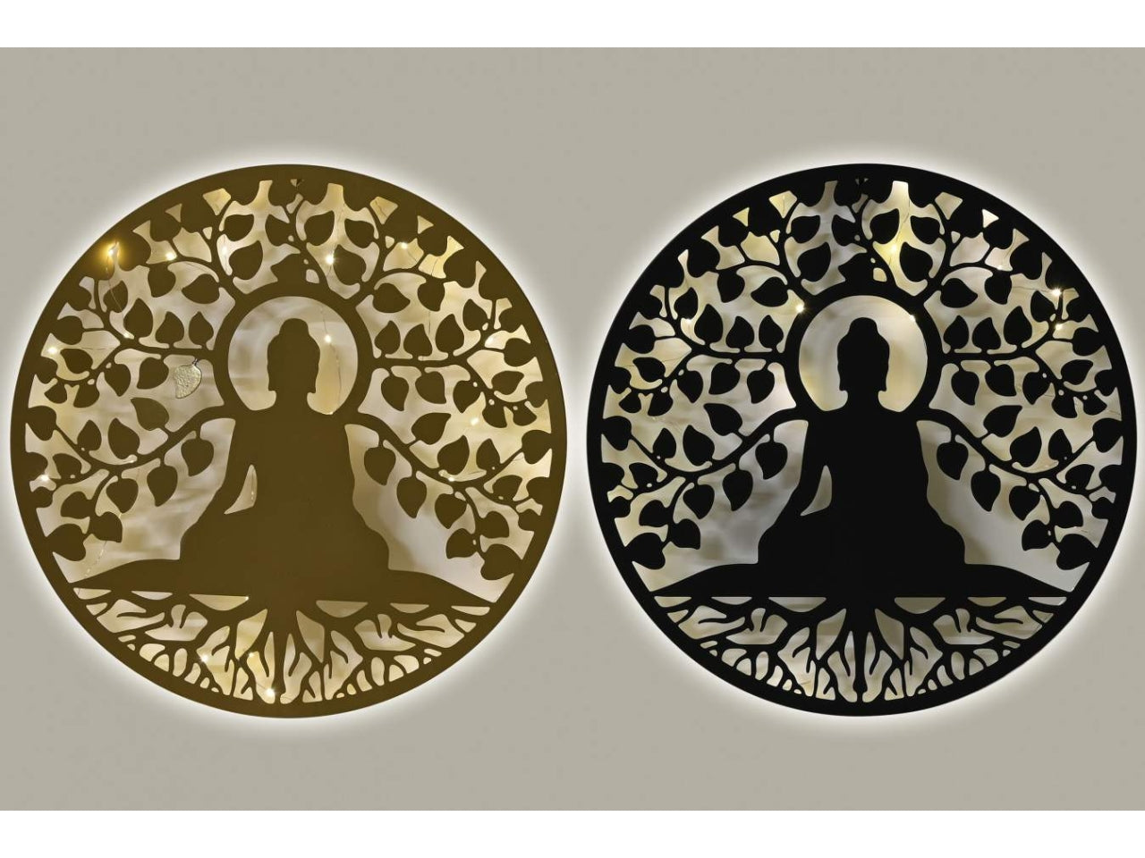 Decorazioni per le pareti led 60x2x60cm soggetto budda in 2 modelli assortiti