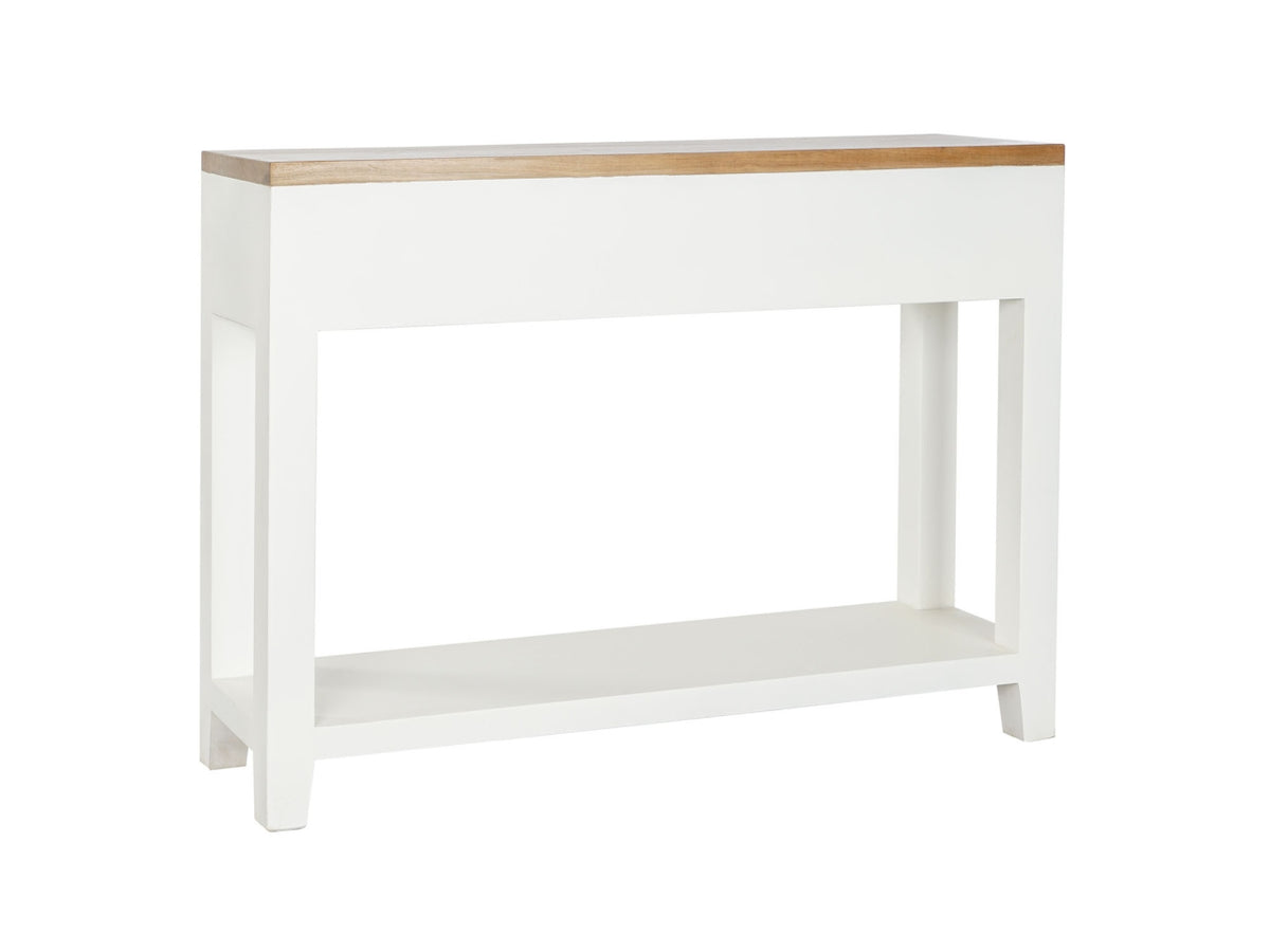 Mobile console mango acacia 110x30x80cm di colore bianco