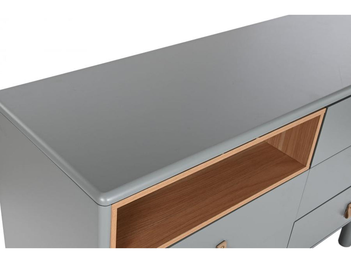 Mobile 5 cassetti 120x40x75cm di colore grigio
