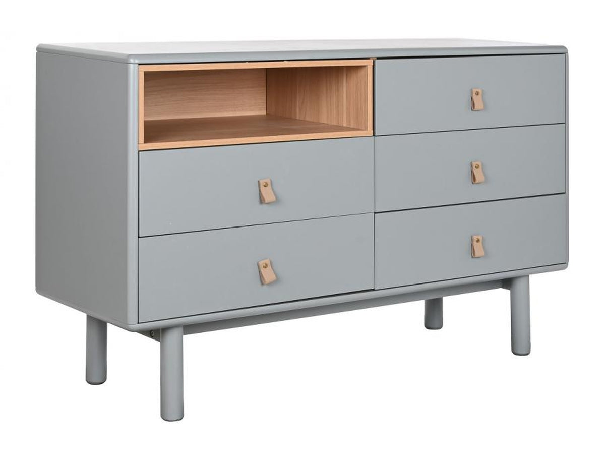 Mobile 5 cassetti 120x40x75cm di colore grigio