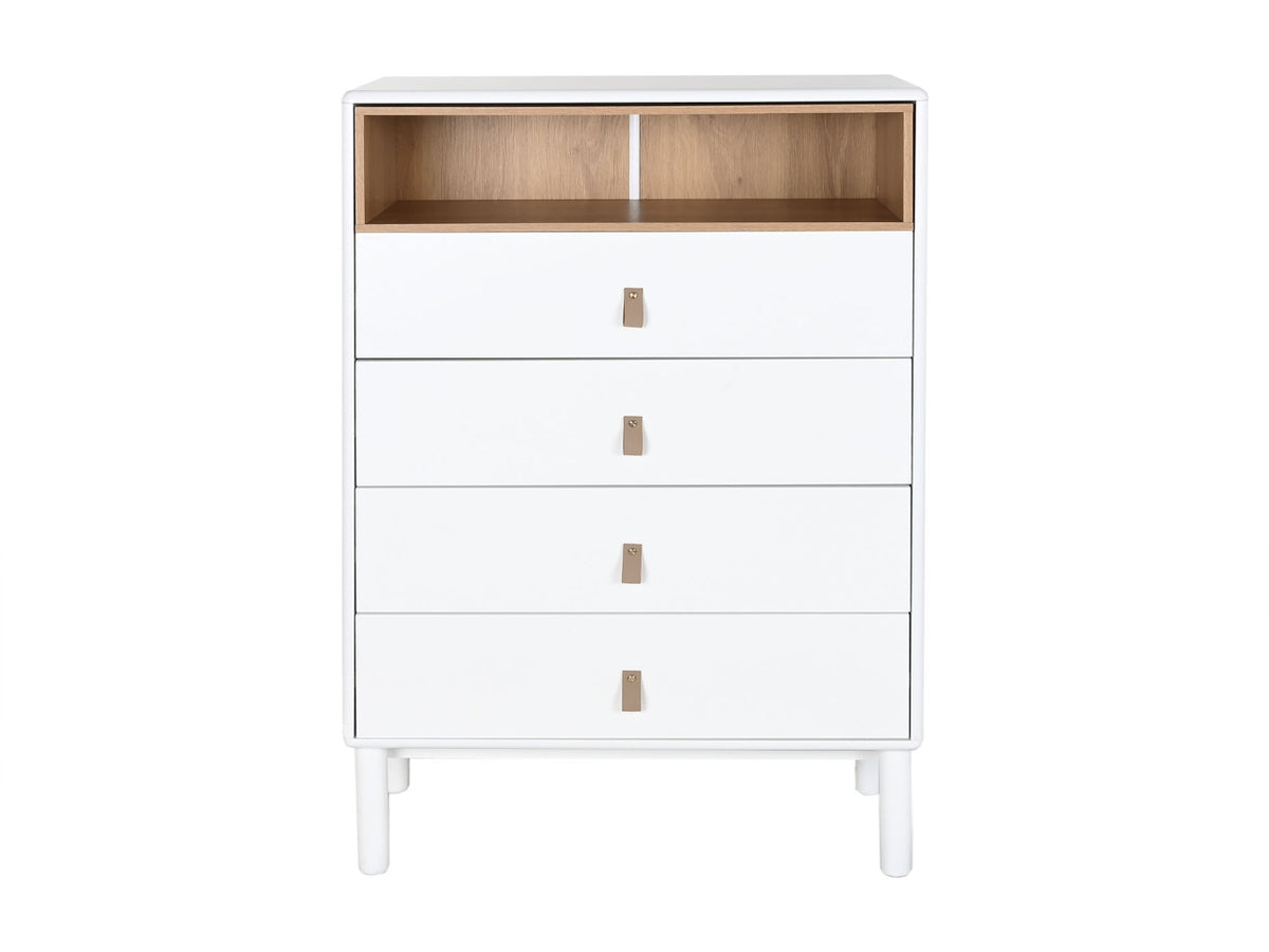 Mobile chiffonier 80x40x117cm di colore bianco