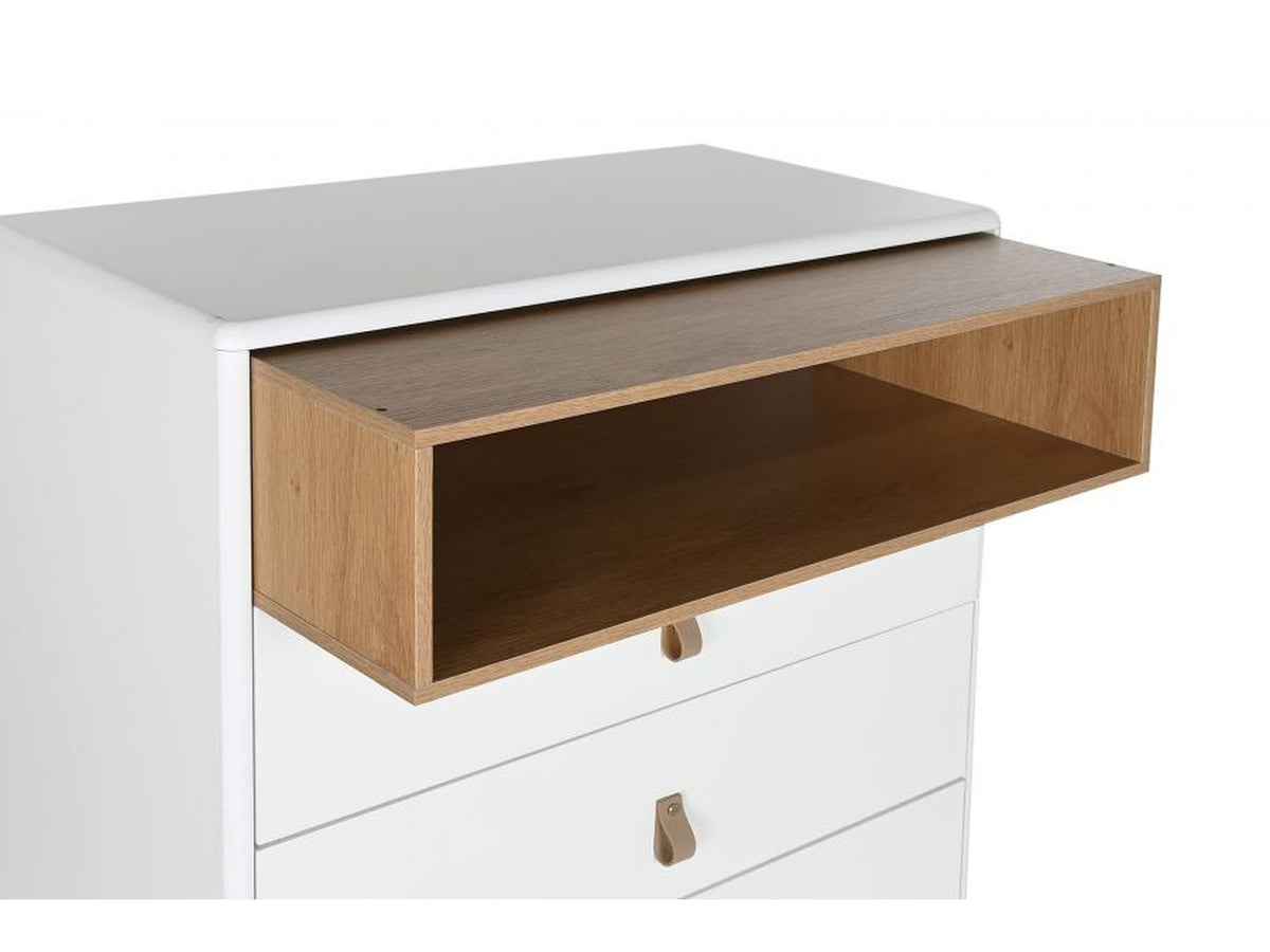 Mobile chiffonier 80x40x117cm di colore bianco