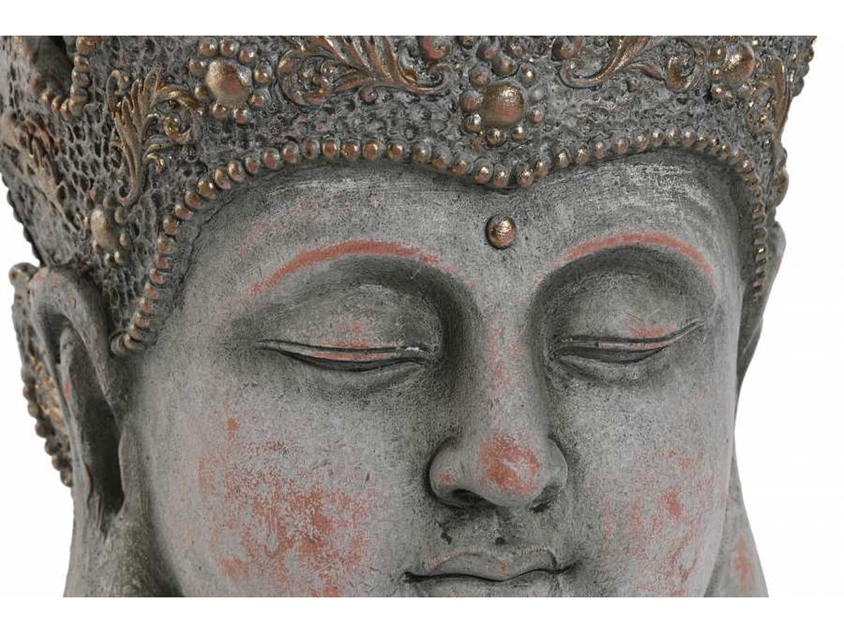 Statua balinese  19,5x19,5x35,5cm in magnesio di colore grigio
