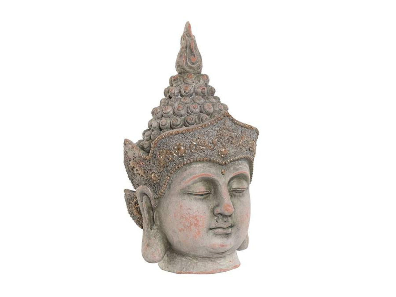 Statua balinese  19,5x19,5x35,5cm in magnesio di colore grigio